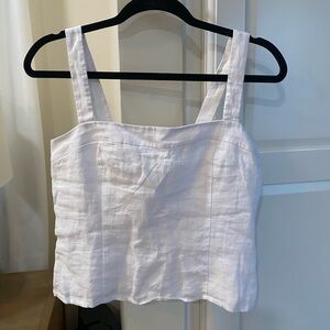 Quince White Linen Top